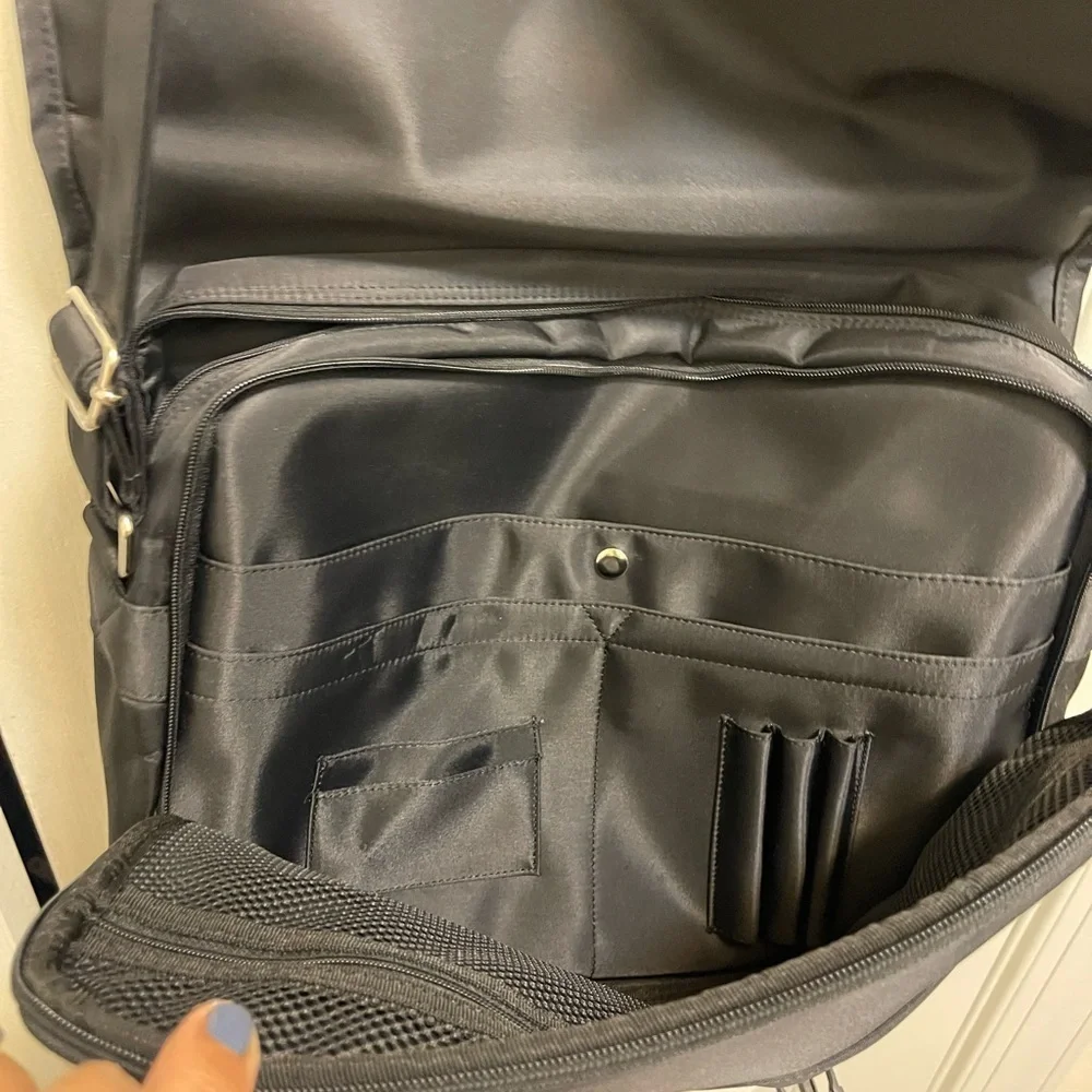 GUESS Black Nylon Exterior Laptop Bags in new conditions